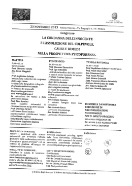 23 NOVEMBRE 2013 Salone Valente-“Via Freguglia n.14