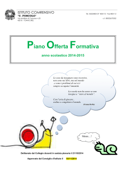 Piano Offerta Formativa anno scolastico 2014-2015