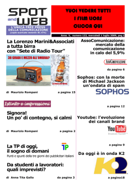 Spot and Web n.122 del 1.7.2009