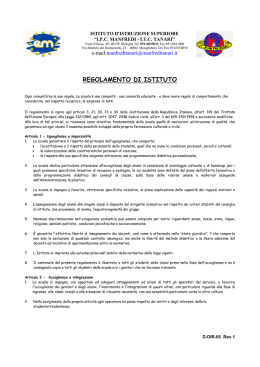 regolamento di istituto