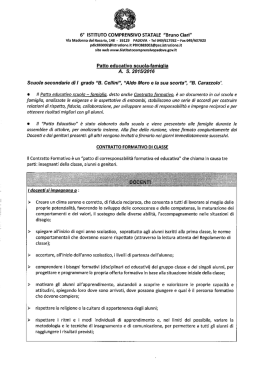 Patto Educativo Secondaria - 6° Istituto Comprensivo Padova