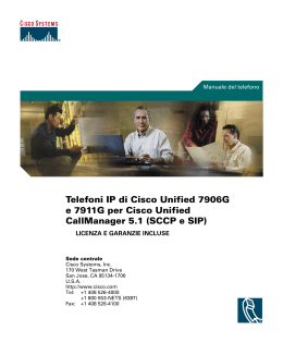 Manuale del telefono Cisco Unified IP Phone 7906G e 7911G per