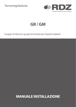Manuale Installazione GM GR
