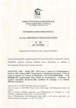 Scarica il documento - Parco Naturale Regionale dell`Antola