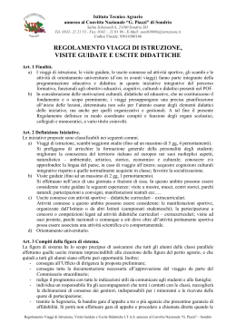 Regolamento Viaggi a.s. 2015/2016 - Istituto Tecnico Agrario Statale