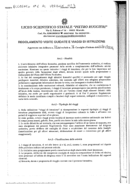 REGOLAMENTO VISITE GUIDATE E VIAGGI DI [STRUZFONE