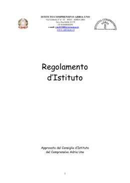 Regolamento di Istituto