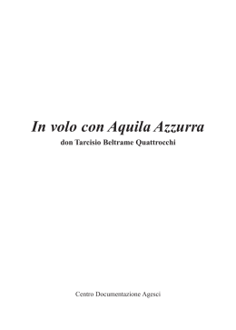 In volo con Aquila Azzurra - Centro Documentazione