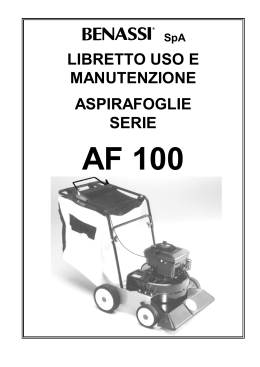 LIBRETTO USO E MANUTENZIONE ASPIRAFOGLIE SERIE