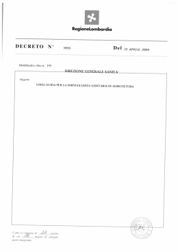 Linee guida per la sorveglianza sanitaria in agricoltura