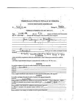 Verbale d`udienza - Vendite Giudiziali