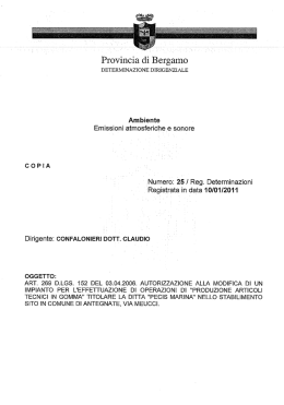 Determinazioni - Provincia di Bergamo