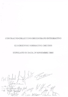 Visualizza il Contratto collettivo decentrato integrativo