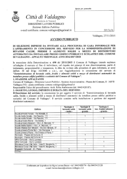 Avviso integrale - Comune di Valdagno