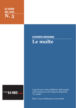 N. 5 Le multe - Il Sole 24 Ore