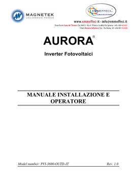 Aurora PVI-3600-OUTD-IT rev 1-0 12.04.05