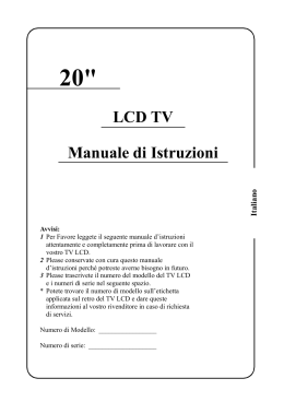 20" LCD TV Manuale di Istruzioni
