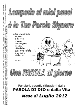 Luglio 2012 - Amici di Betania