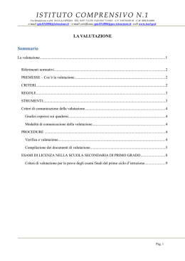 criteri di valutazione 2013