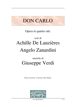 Don Carlo - Libretti d`opera italiani