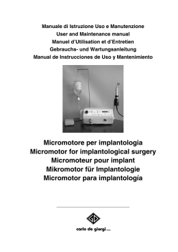 Micromotore per implantologia Micromotor for