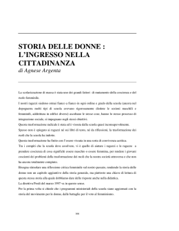 STORIA DELLE DONNE : L`INGRESSO NELLA CITTADINANZA