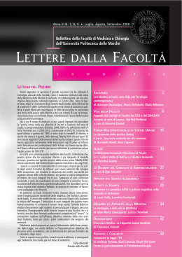 LETTERE 2008 7-8-9 - Facolt&agrave; di Medicina e Chirurgia