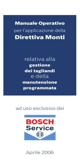 Manuale operativo per l`applicazione della direttiva Monti