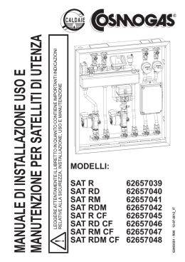 MANUALE DI INSTALLAZIONE USO E MANUTENZIONE PER
