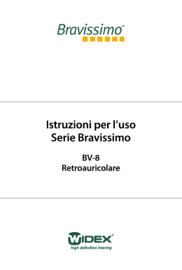 Istruzioni per l`uso Serie Bravissimo