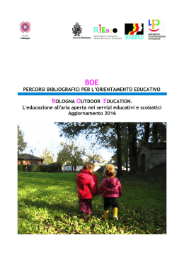 Outdoor education aggiornamento 2016