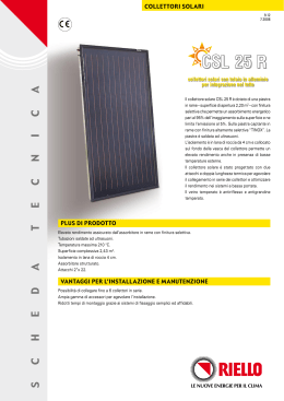 collettori solari PlUs Di ProDotto VaNtaGGi Per l - Riello Ch