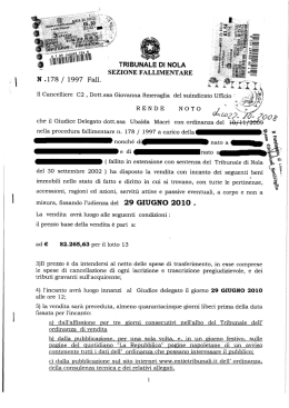 17897 Vendita Macrì Incanti del 20100629 Rende noto come