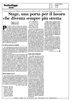 Stage, una porta peri] lavoro