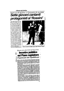 Sette giovani cantanti - Rassegna Stampa