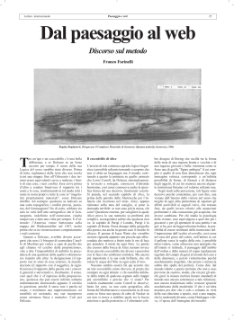 Dal paesaggio al web. Discorso sul metodo