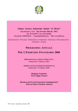 programma annuale 2006