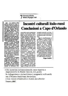 Rassegna stampa - Giovanni Torres La Torre