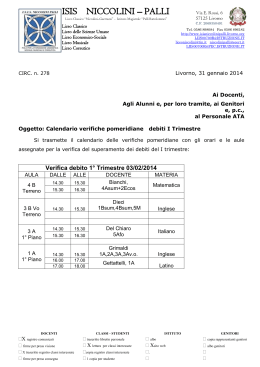 Calendario Esami Settembre 2010