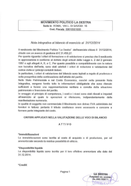 NOTA INTEGRATIVA