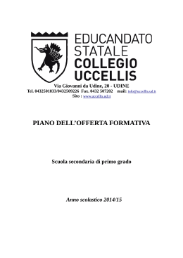 pof sec di I° grado 2014-15 - Educandato Statale "Collegio Uccellis"