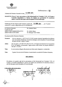 Deliberazione n.10 del 10/01/2014