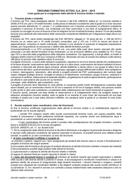 tirocinio formativo attivo a a 2014 &ndash; 2015 linee guida