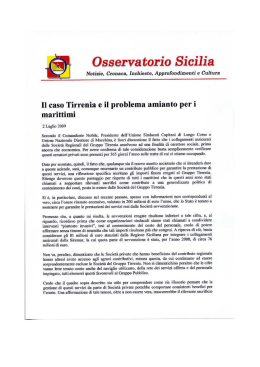 Intervista al Com.te A. Nobile su Tirrenia e Amianto