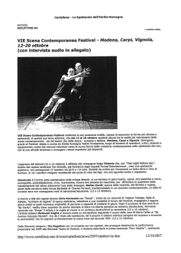 VIE Scena Contemporanea Festival
