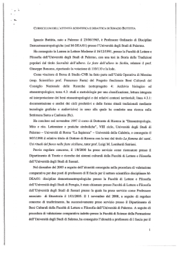 M-DEA/01 CV Prof. Buttitta - Università degli Studi "G. d`Annunzio"