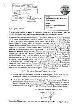 Page 1 comunit&agrave; | attiva ---- COMUNED WILLALAGARNA (Provincia