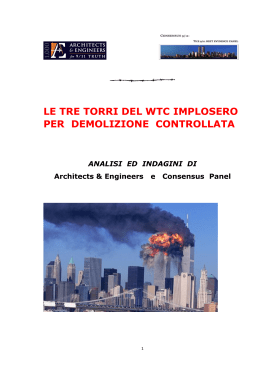 Le tre torri del WTC implosero per demolizione controllata