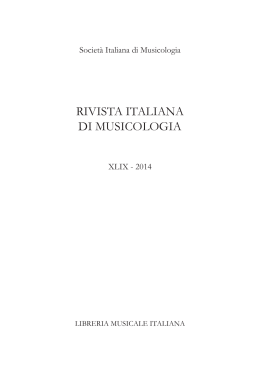 rivista italiana di musicologia