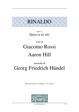 RINALDO Giacomo Rossi Aaron Hill Georg Friedrich Händel